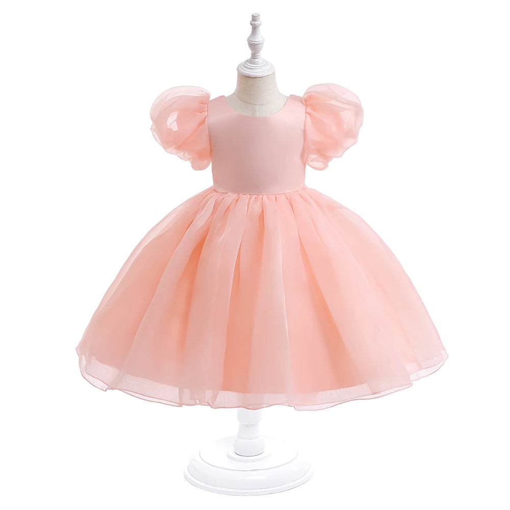 Floral Print Girls' Party Dress