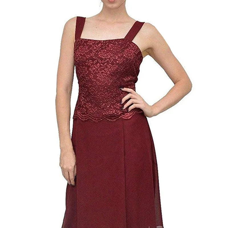 Mother of The Bride Dress Womens Lace Formal Gowns with Jacket Lace Chiffon Mother Bridal Party gown Vestidos