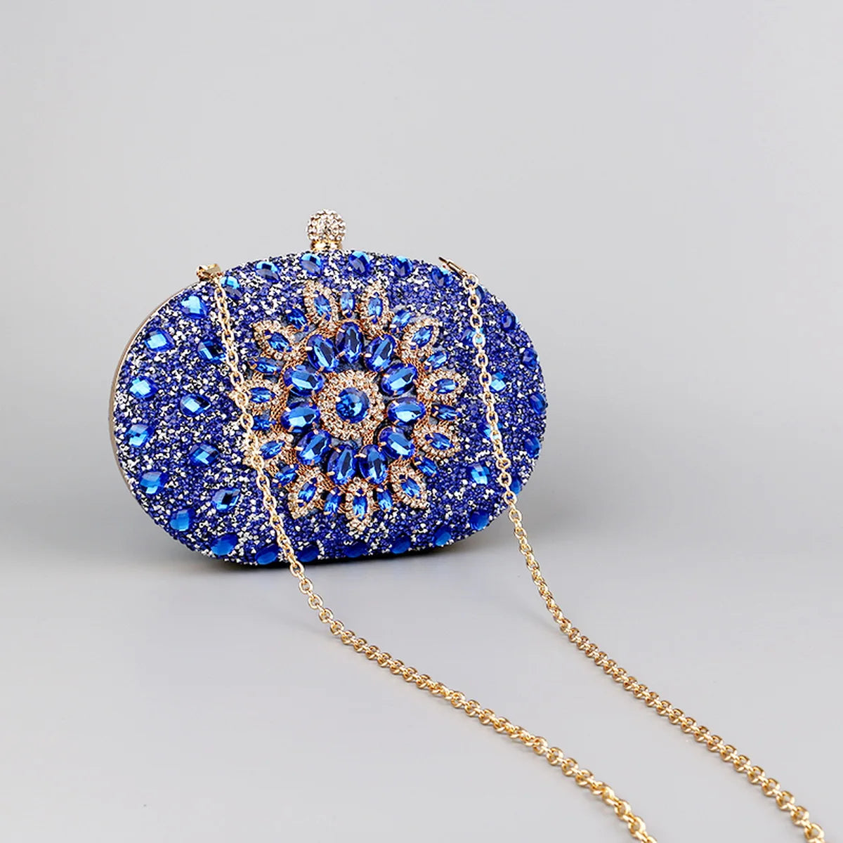 Flower Rhinestone Evening Clutch