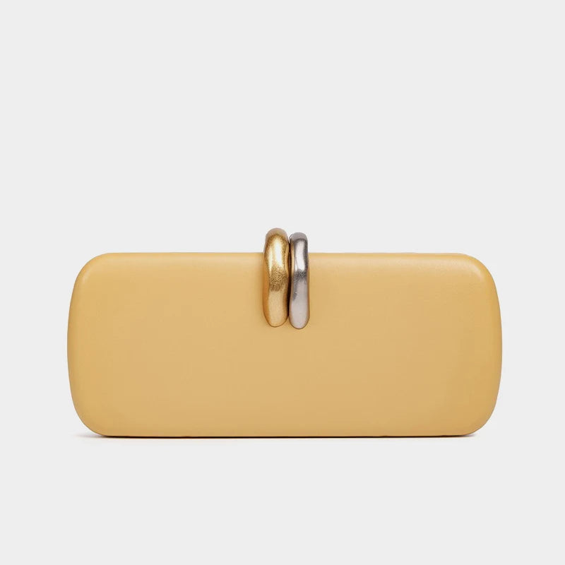 Box Rigid Metal Detail Clutch