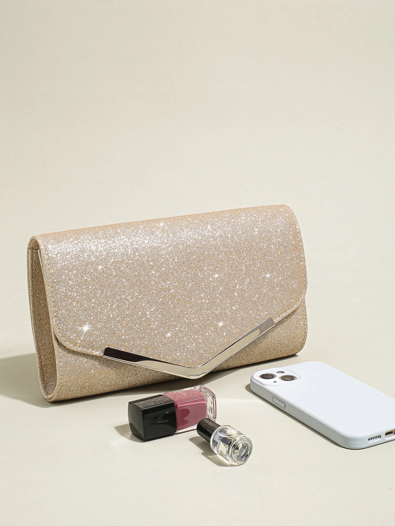 Glitter Envelope Evening Clutch