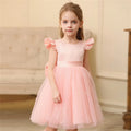 Backless Bow Flower Girl Tulle Dress