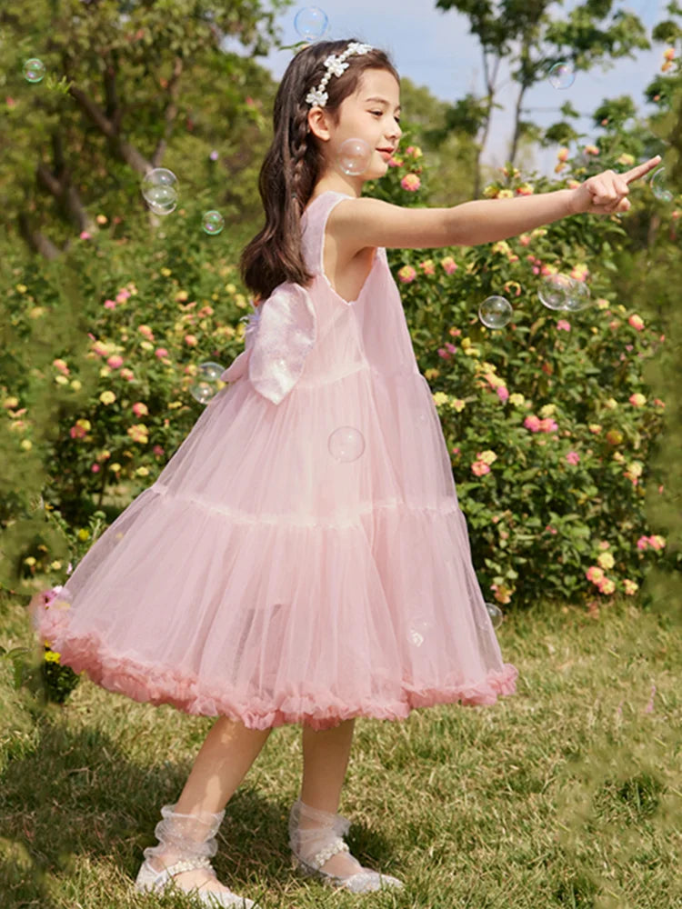 Customized Dress Flower Girl Dress For Wedding  Appliques Fairy Dress Ball Gown Girl Princess Tulle Baby Simple Dress 2025