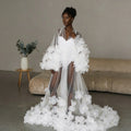 Romantic Flower Bride Robe for Bridal Wedding Gowns Photo Shoot Maternity Dressing Gown For Photography Customized