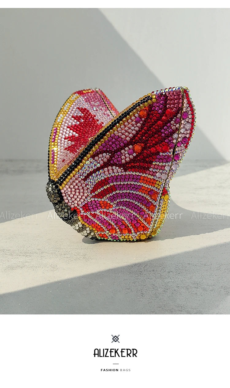 Butterfly Crystal Evening Clutch