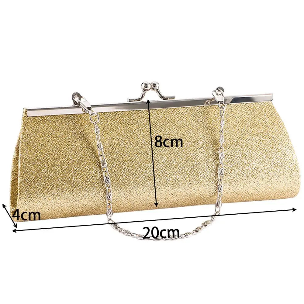 Women's with The Chain Bridal Glitter Purse Party Evening Bag Handbag Shoulder Bag Clutch Purse