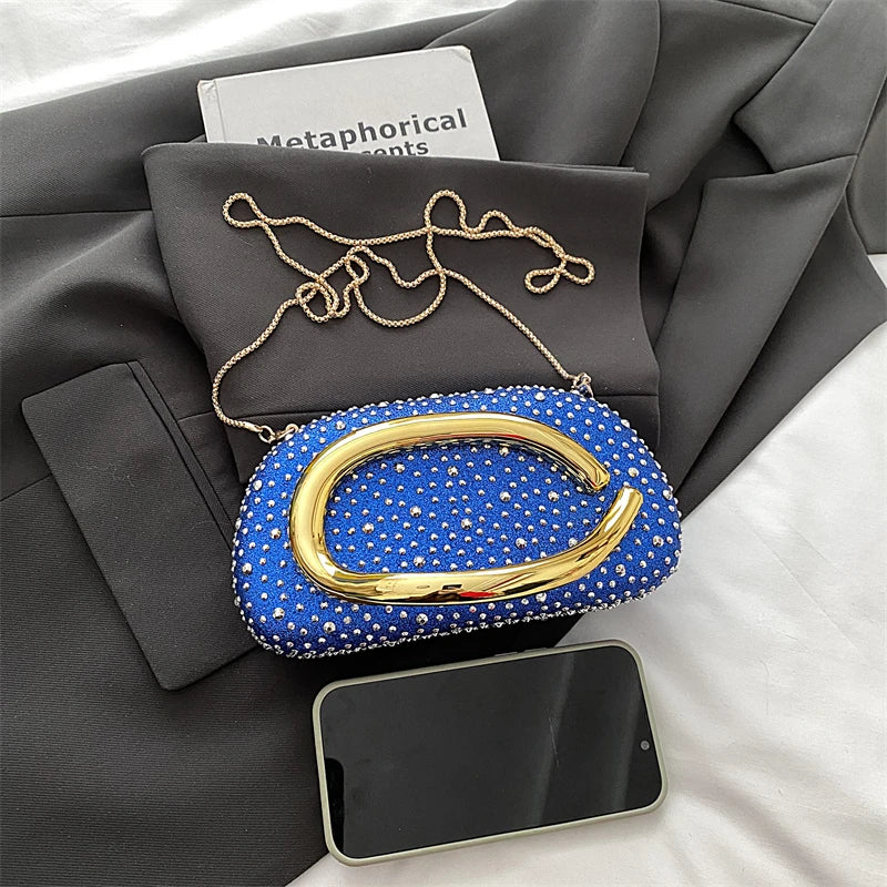 Red Wedding Evening Clutch Bag For Women Luxury Silver Gold Fashinon Party Purse And Handbag Trend Lady Lipstick Crossbody Bag