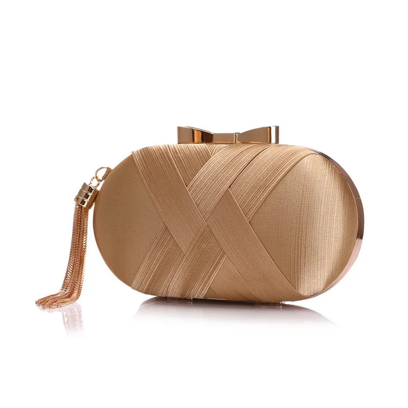 Clutch Bag for Women Elegant Tassel Lightweight Sparkling Compact for Party Wedding Evening