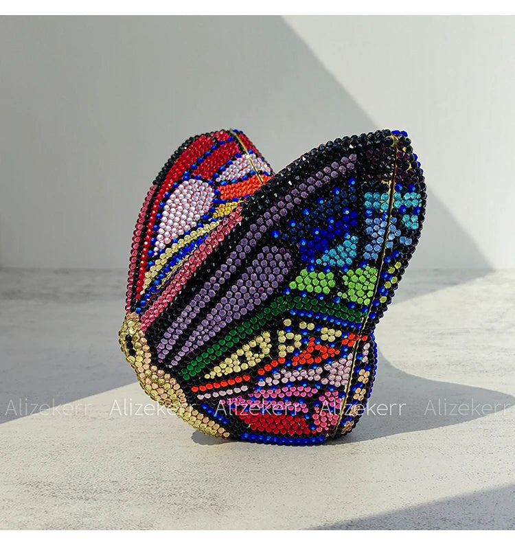 Butterfly Crystal Evening Clutch