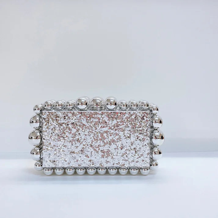 Leopard Acrylic Box Evening Clutch