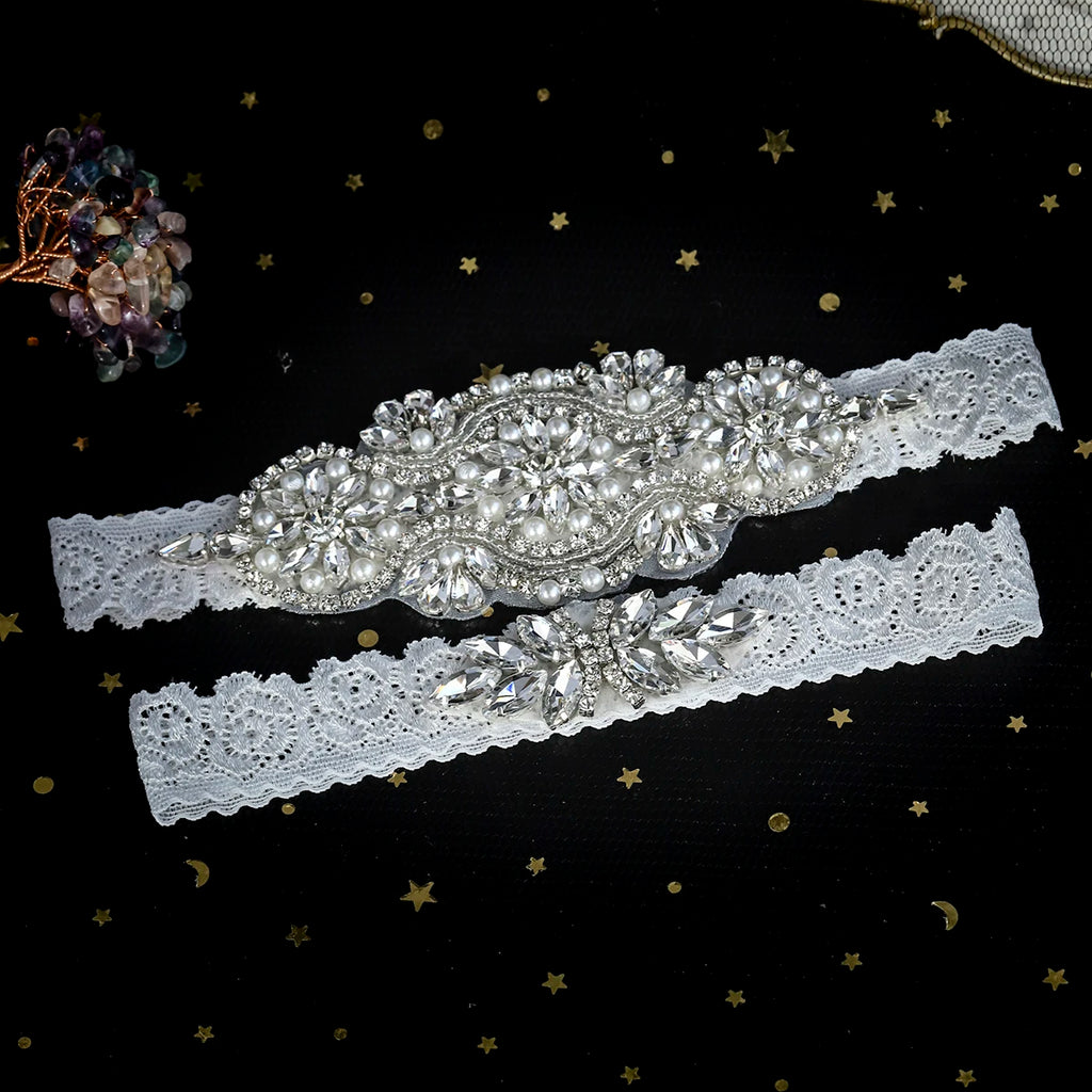 Sexy Lingerie Wedding Garter Belt Bride Party Cosplay Accessories Jewelry Bowknot Lace Elastic Leg Ring Bridal Leg Garter