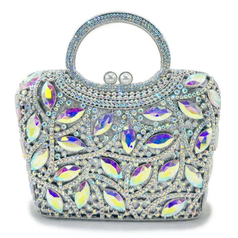 Luxury Bridal Wedding Dress Purses Women Crystal Handbags Rhinestone Party Prom Evening Clutches Minaudiere Clutch Bag