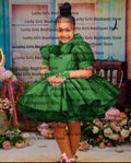 High-Neck Tiered Ruffle Flower Girl Dress
