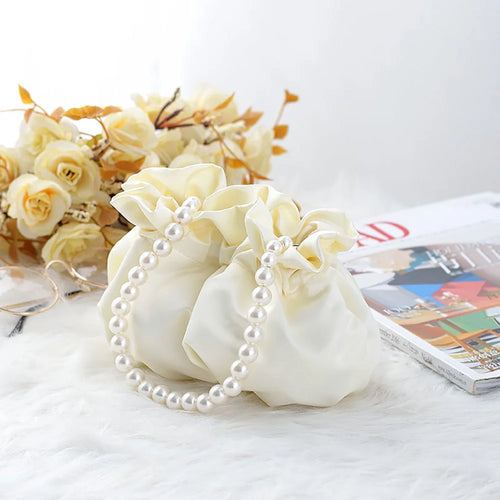 Beautiful Ivory Evening Pearl Handbag Weddings Bride To Be Supplies Simple Elegant Purse Bachelorette Party Bridesmaid Souvenirs