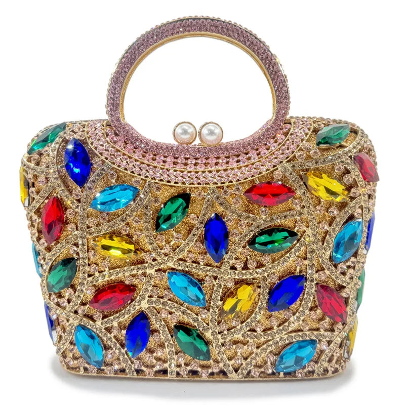Luxury Bridal Wedding Dress Purses Women Crystal Handbags Rhinestone Party Prom Evening Clutches Minaudiere Clutch Bag