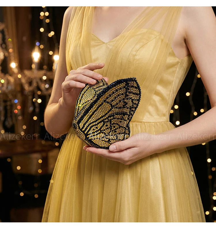 Butterfly Crystal Evening Clutch