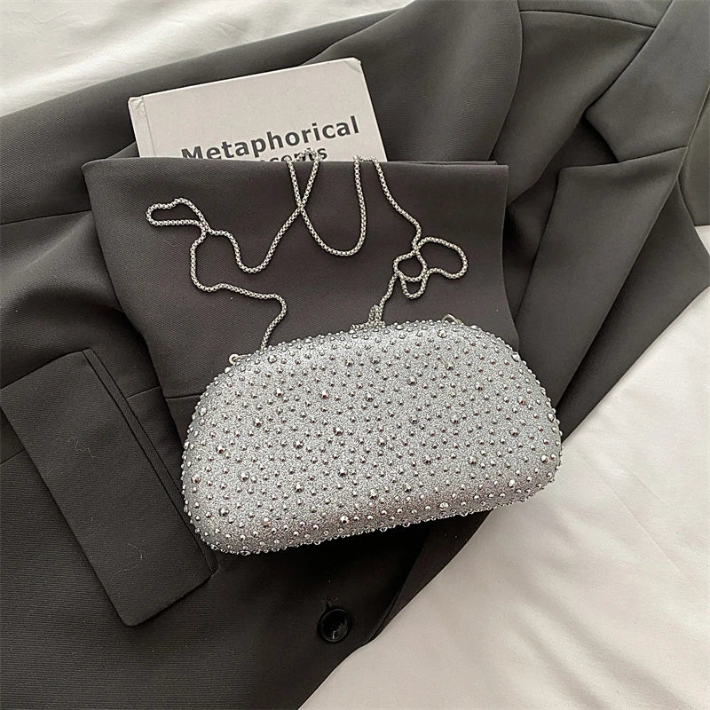 Red Wedding Evening Clutch Bag For Women Luxury Silver Gold Fashinon Party Purse And Handbag Trend Lady Lipstick Crossbody Bag