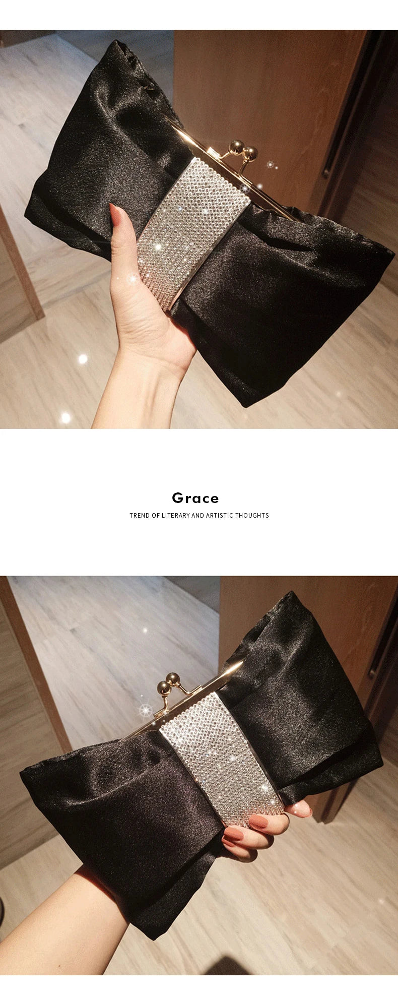 Crystal Butterfly Dinner Clutch