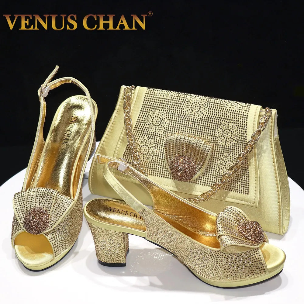 Diamond Wedding Shoe & Bag Set