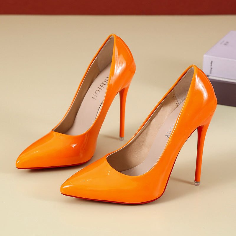 Women Shoes 10cm Fashion High Heels 35-43 Plus Size  Thin Stiletto Banquet Wedding Shoes Sexy Pointed Toe Ladies Party Shoes