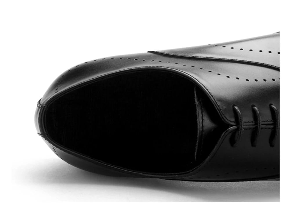 Full-Grain Leather Formal Derby Shoes for Men Daily Wear Business Oxford Dress Shoes
