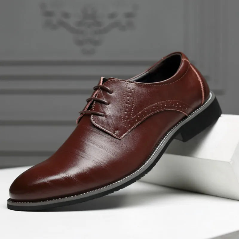 Classic Men Dress Shoes Pointed Toe Soft Bottom Business Casual Men Formal Shoes Male Office Flats Wedding Party Oxfords Shoes