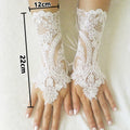 New Women Wedding Fingerless Gloves Lace White Black High Quality Wedding Gloves Mittens Accessory Girl Party Sexy Gloves