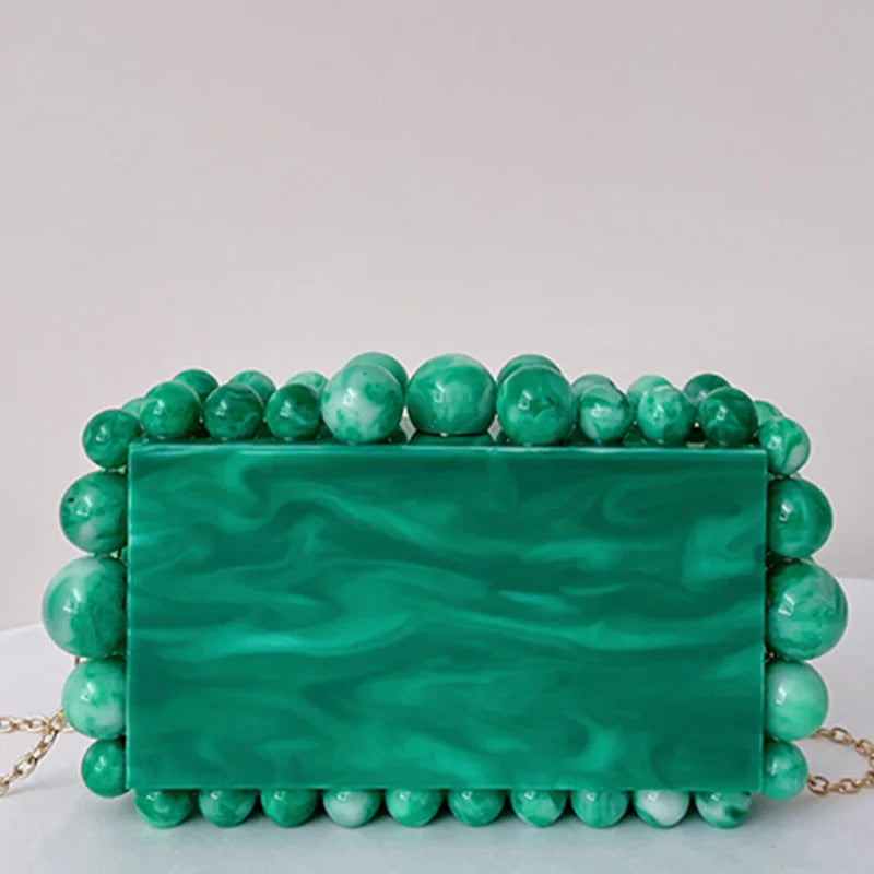 Leopard Acrylic Box Evening Clutch