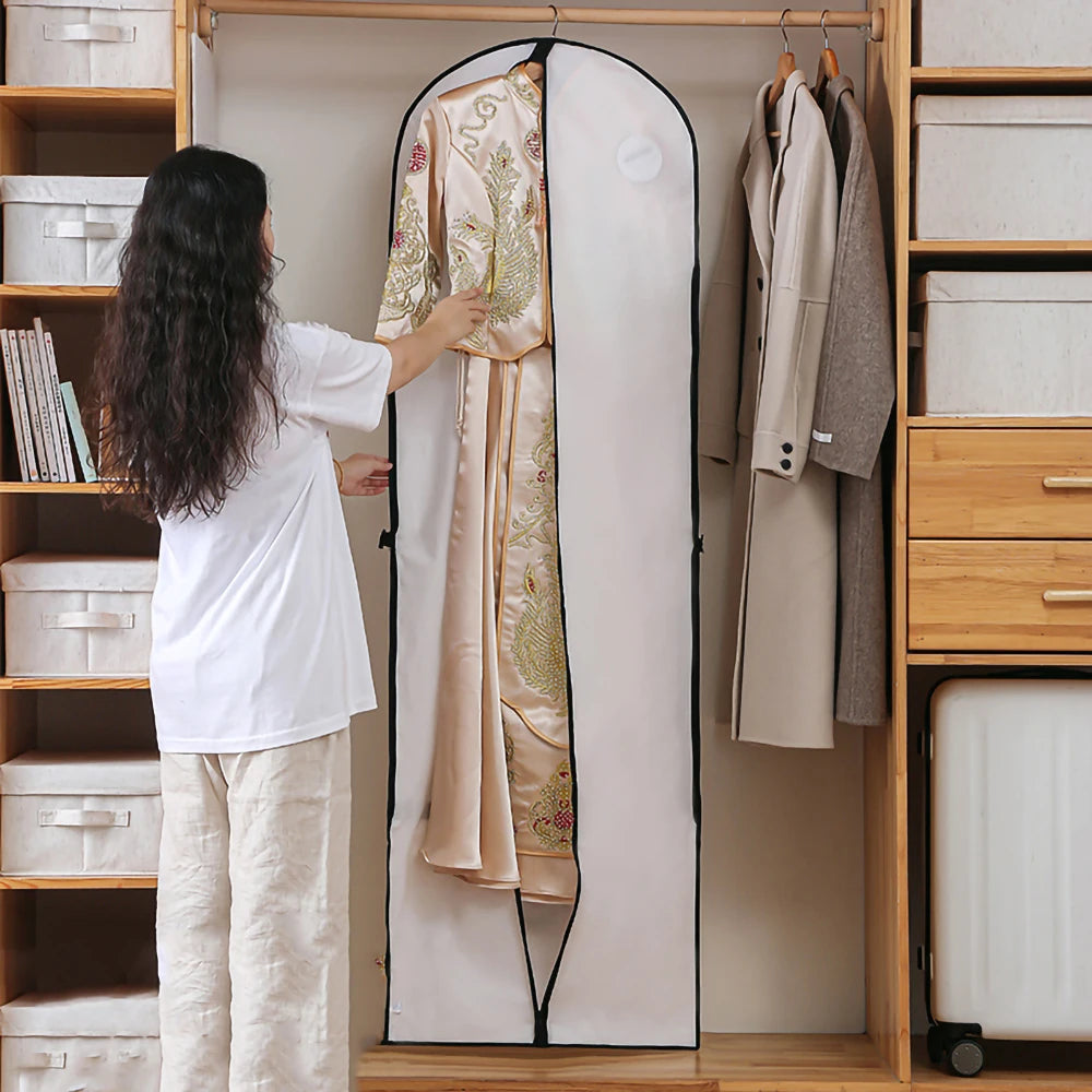 Wedding Dress Cover for Bridal Robe Garment Coat Storage Protective Waterproof Dustproof Storage Organize Cover Bag Case Pouch