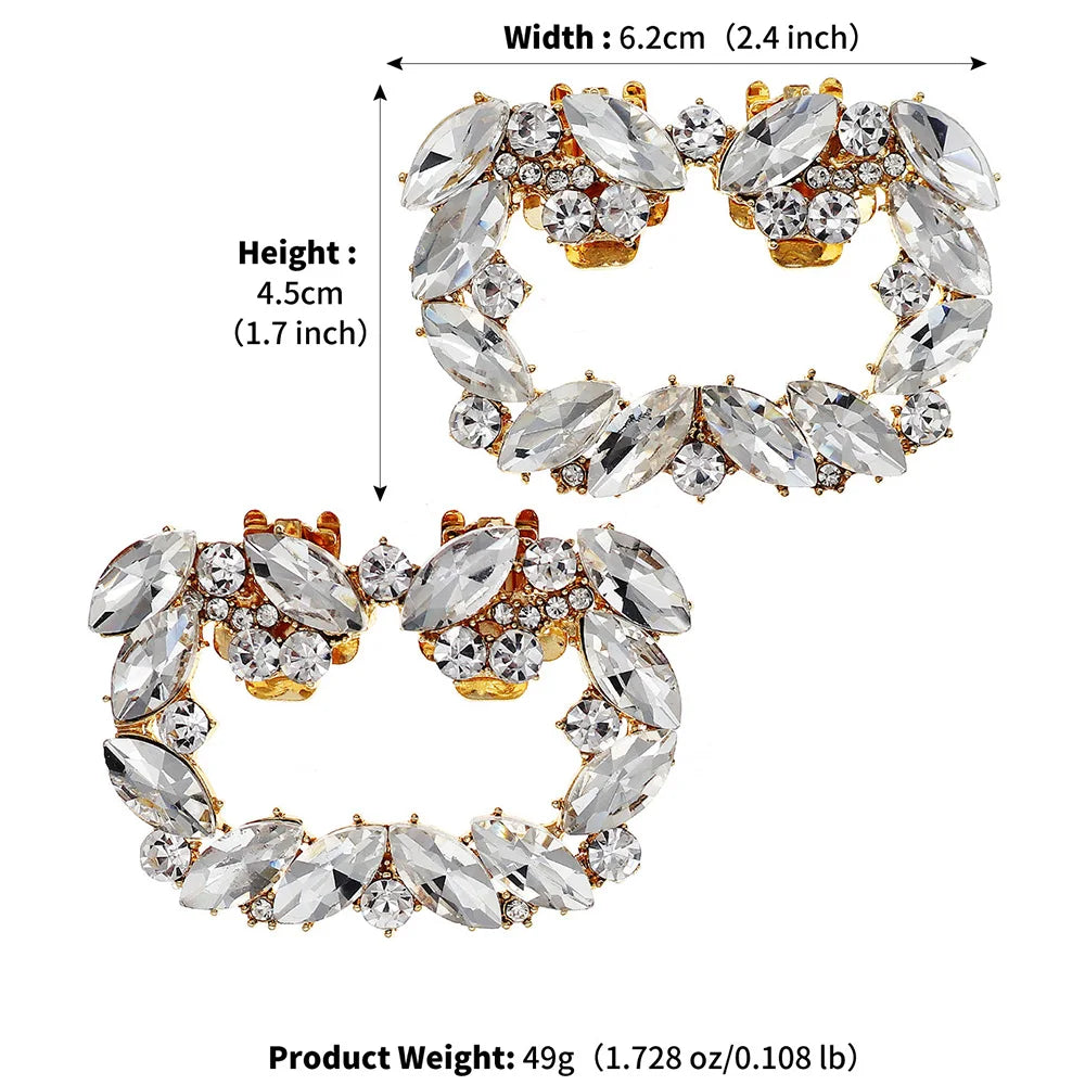 Miallo 2024 Newest Big Austrian Crystal Pearls Handmade Women Bridal Shoe Clips Wedding Alloy Bride Bridesmaid Shoe Buckle