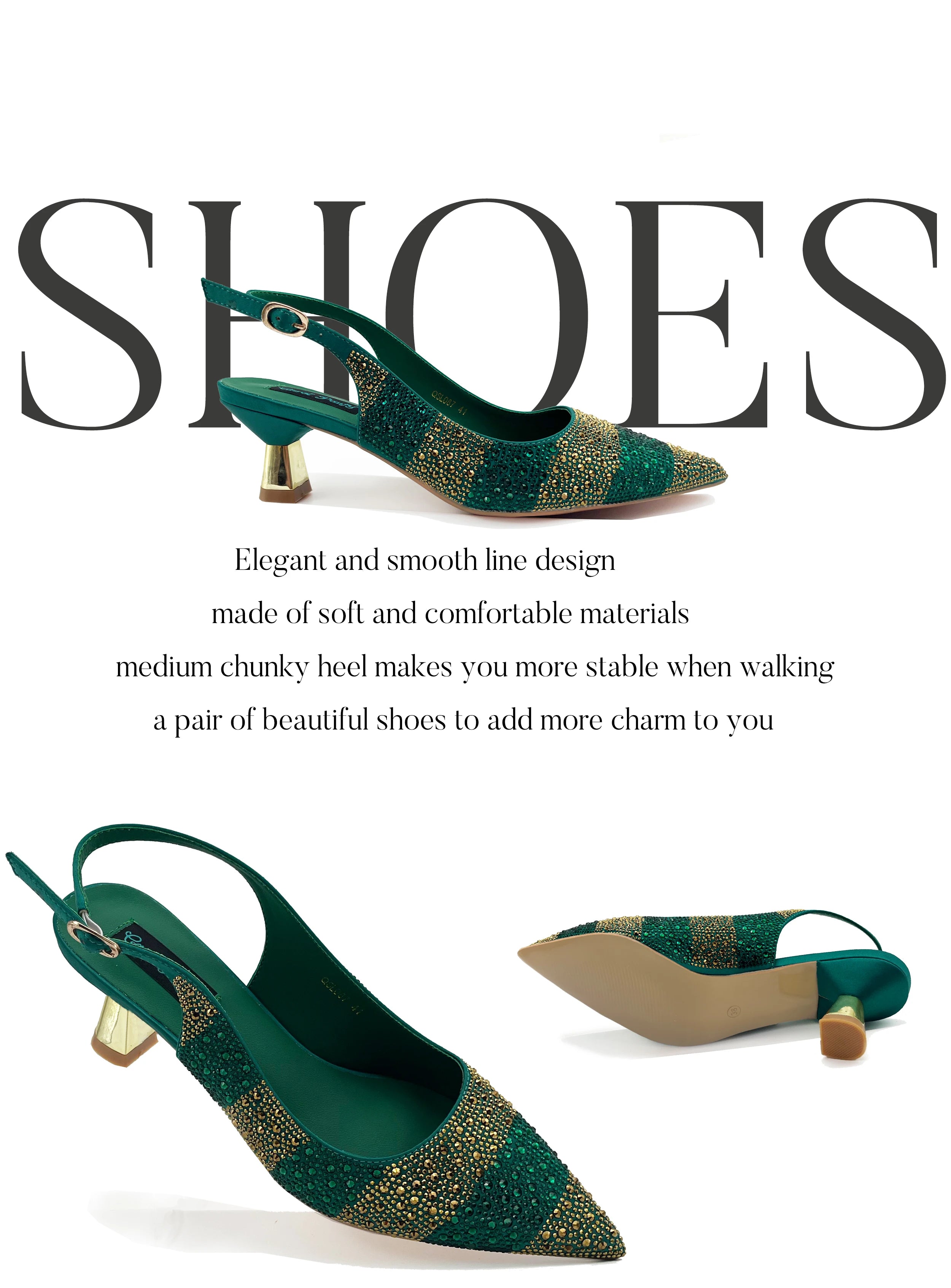 Rhinestone Shoe & Bag Set