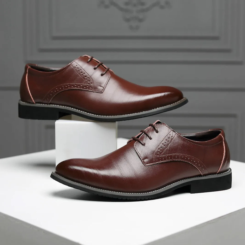 Classic Men Dress Shoes Pointed Toe Soft Bottom Business Casual Men Formal Shoes Male Office Flats Wedding Party Oxfords Shoes