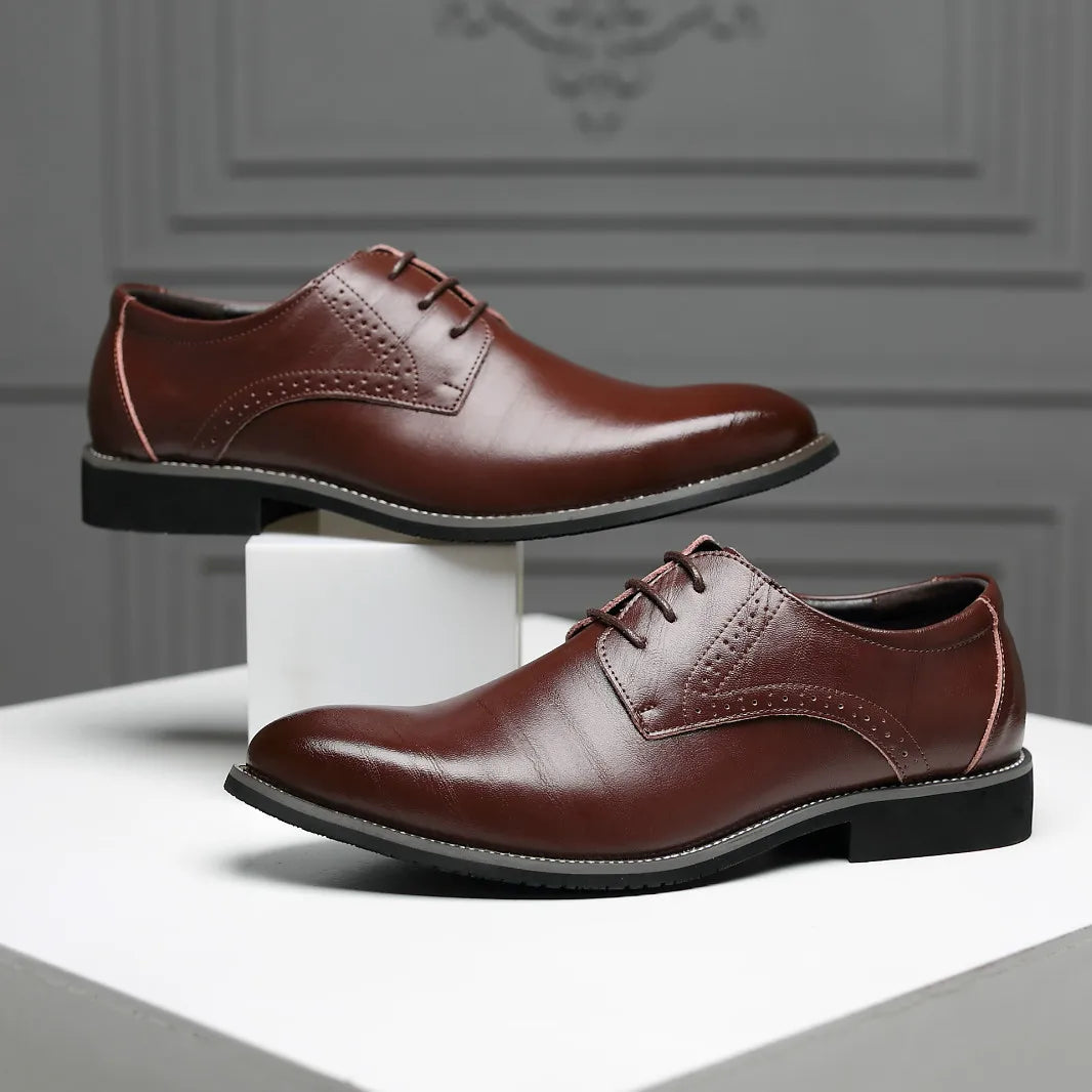 Classic Men Dress Shoes Pointed Toe Soft Bottom Business Casual Men Formal Shoes Male Office Flats Wedding Party Oxfords Shoes