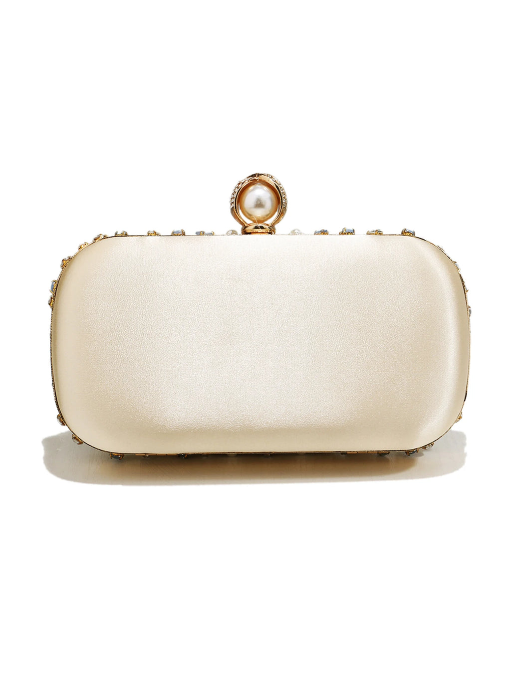 Pearl Beaded Diamond Evening Clutch