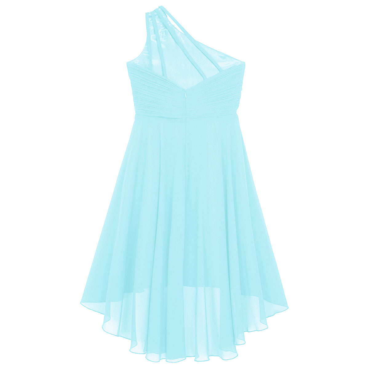 Kids Wedding Flower Girls Dress Shiny Beaded One Shoulder Chiffon Princess Dress Elegant Evening Pageant Birthday Party Gown