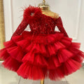 Sequined Organza Flower Girl Ball Gown