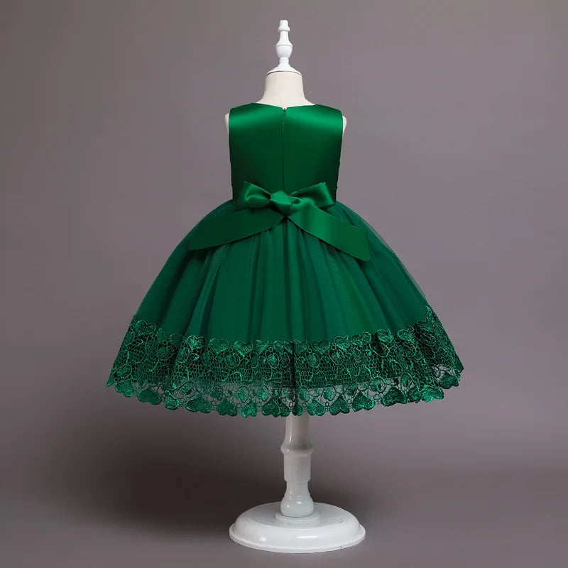 Lace Appliqué Summer Flower Girl Dress