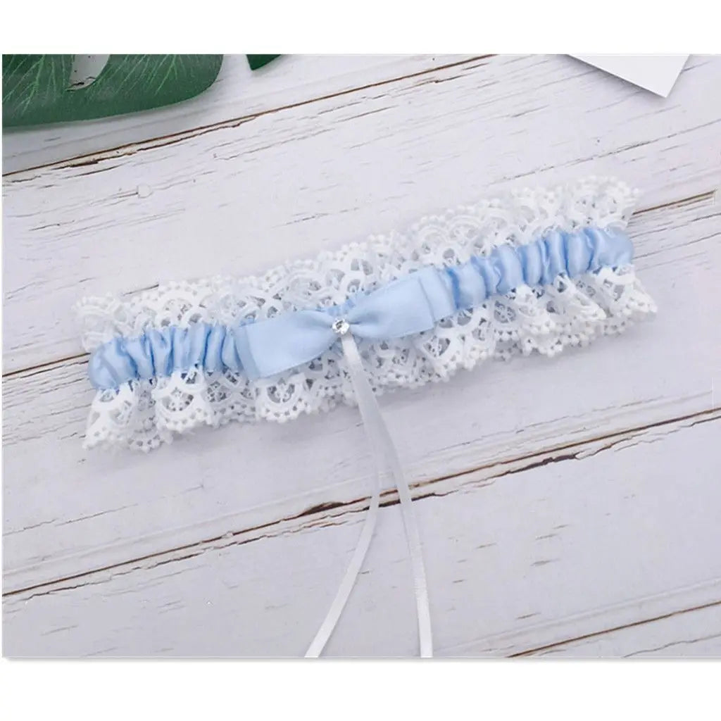 Bow Floral Lace Bridal Garter