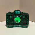 Camera-Shaped Diamond Evening Clutch