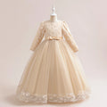 Long-Sleeve Lace Junior Bridesmaid Dress