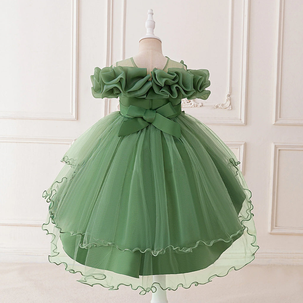 Pink Tulle Princess Flower Girl Dress