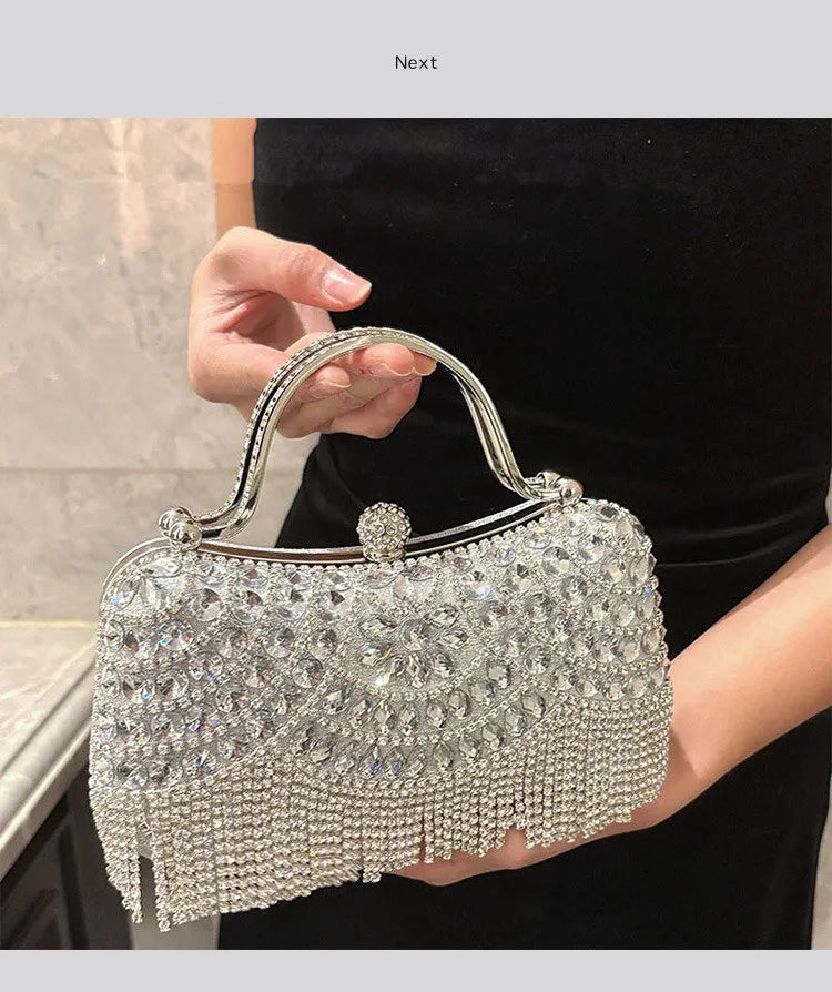Golden Tassel Bridal Clutch