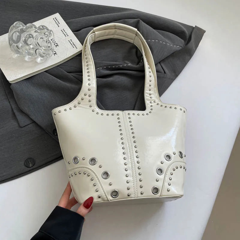 Red Wedding Purse Fashion Handbag Clutch Women Korean Style Solid PU Leather Shoulder Bag Designer Bucket Tote Lady Commute Bag