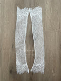 Customized Lace Bridal Glove Wedding Bridal Handmade Gloves Eyelash White Chantilly Glove Fingerless Sleeve Long Lace Gloves