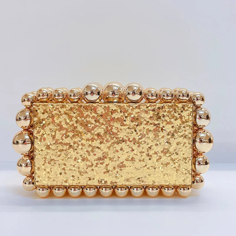Leopard Acrylic Box Evening Clutch