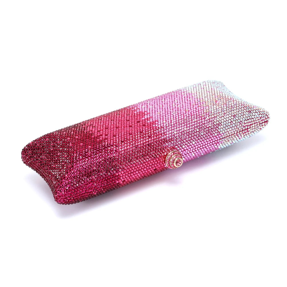 XIYUAN 25 Colors Best Selling Diamond Woman Handbag Crystal Gala Dinner Party Evening Purse Colorful Wedding Bridal Clutch Bag