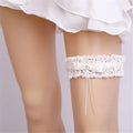 Women Girls Bridal Garter Wedding Accessories Bow Leg Loop Lace Garter Leg Ring