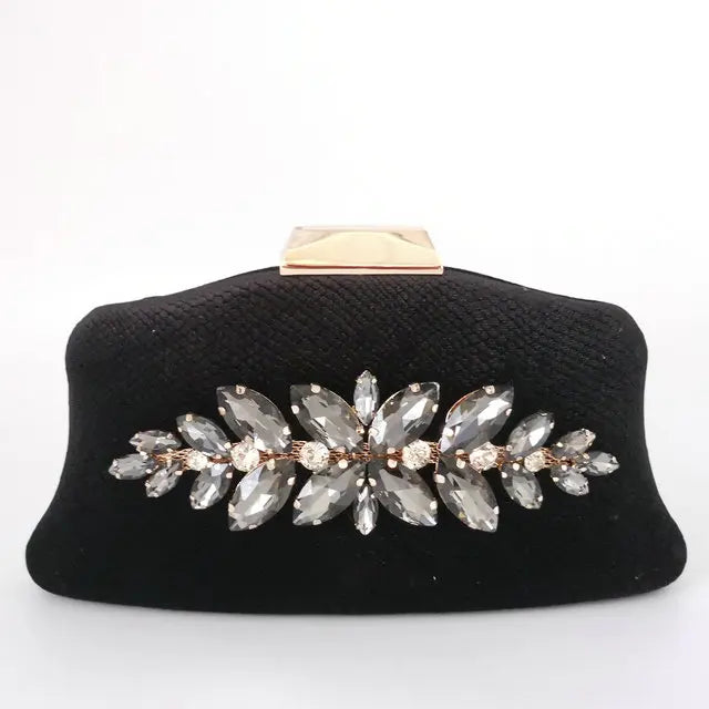 Boutique De FGG Glitter Women Clutch Crystal Evening Bags Bridal Formal Dinner Purses and Handbags Wedding Party Diamond Bag