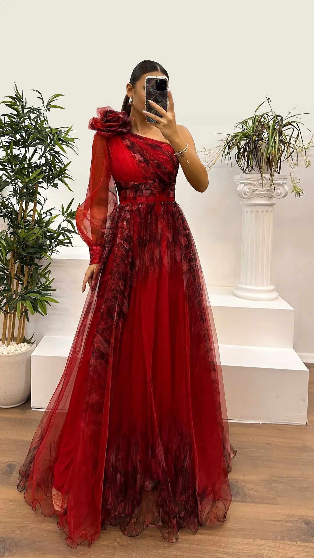 Women's Wedding Dress Spring Autumn New Sexy Off-shoulder Mesh Print Slit Casual Loose Party Prom Dresses For Women Robe Femal