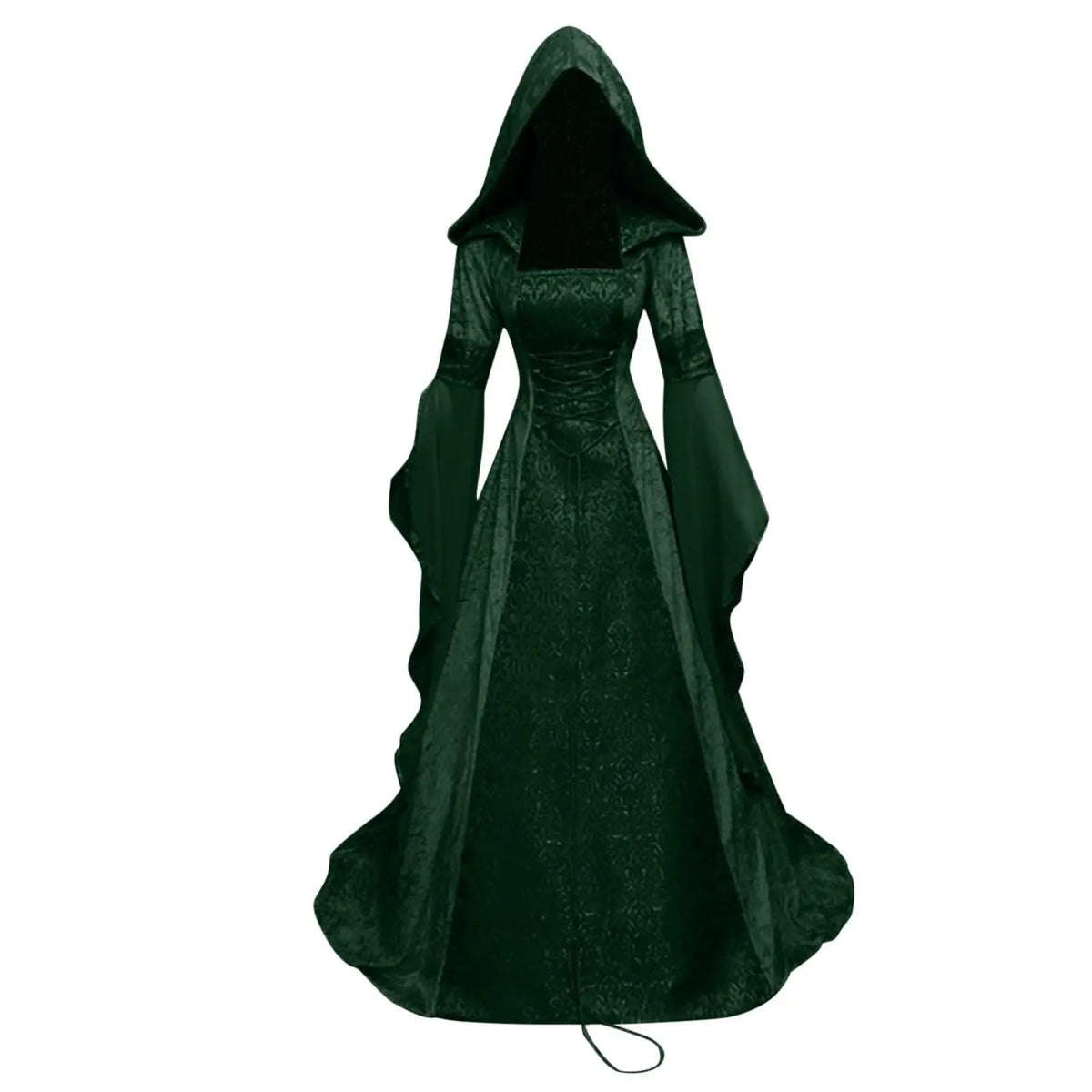 Women's medieval retro style wedding dress 8-color hooded waist dress cosplay